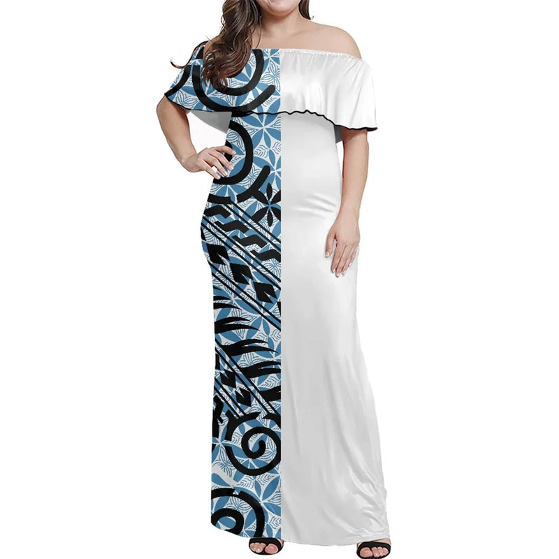 Polynesian Summer Ladies Bodycon Maxi Dress