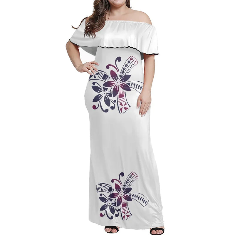 Polynesian Summer Ladies Bodycon Maxi Dress