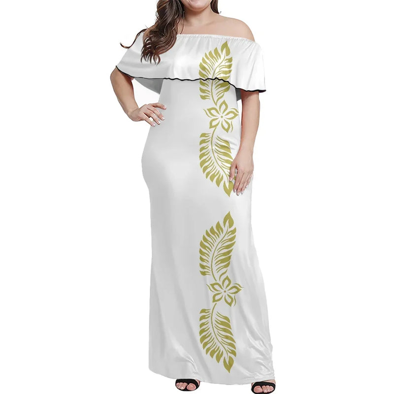 Polynesian Summer Ladies Bodycon Maxi Dress