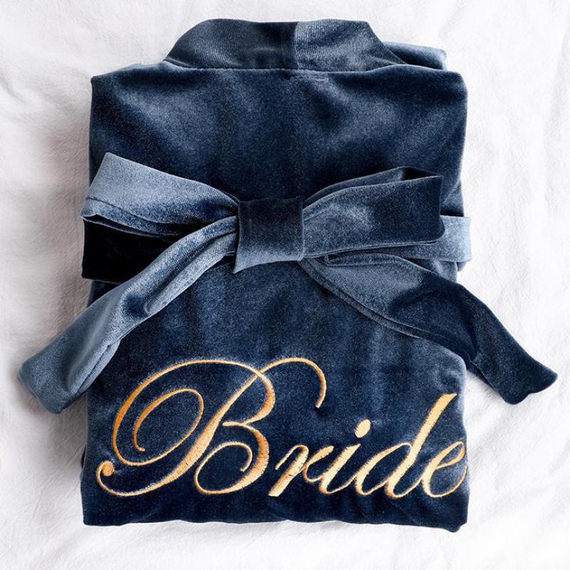 Women's Wedding Robe With Embroidery
