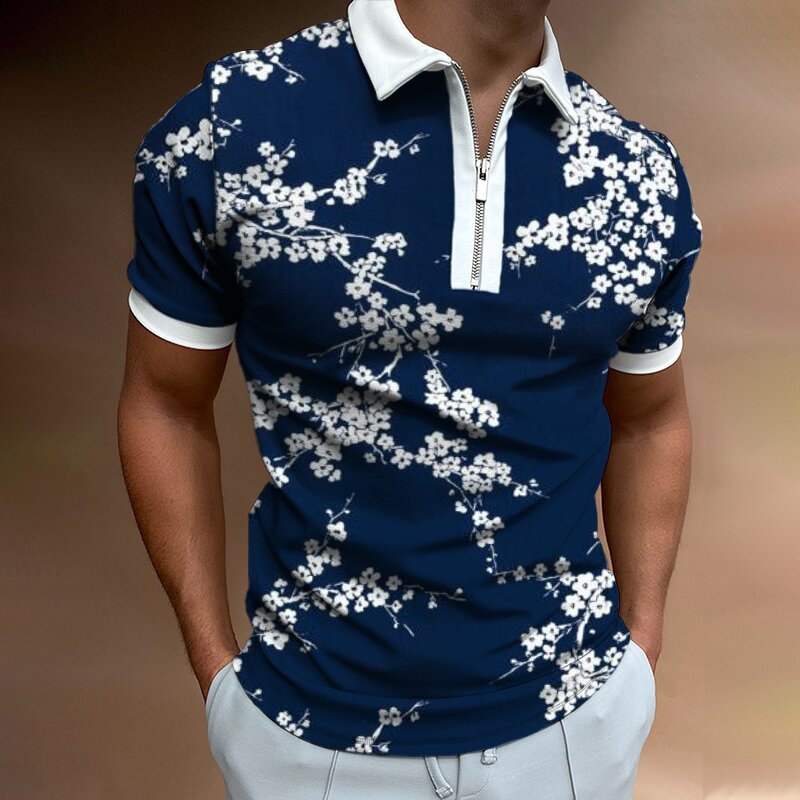 Men's Floral printed Polo Shirt