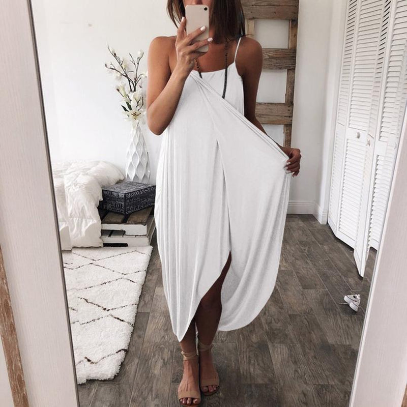Loose Solid Fashion Summer Sleeveless Dresses For Women