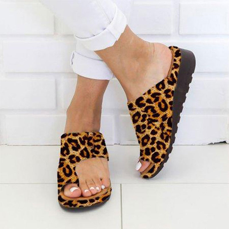 Women's Comfy Leather Toe Foot Shoes