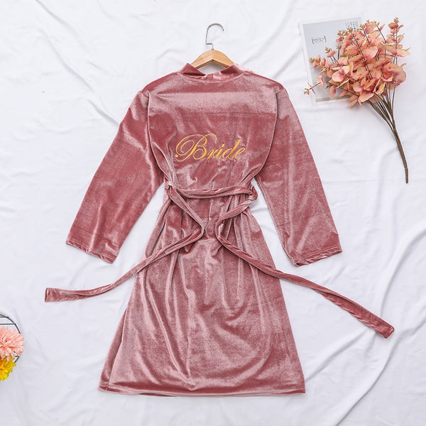 Women's Wedding Robe With Embroidery