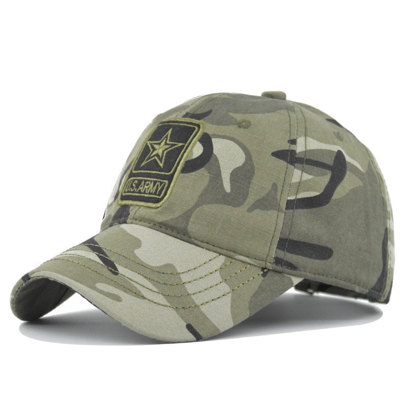 Army Camouflage Baseball Cap with Embroidered prints