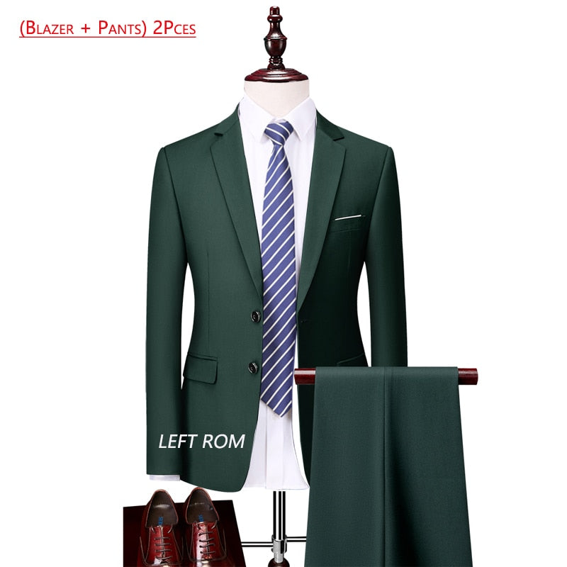 High-end Brand Formal Business Mens Three-piece Suit