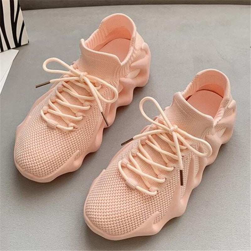 New style flat bottom fashion platform sneakers for women