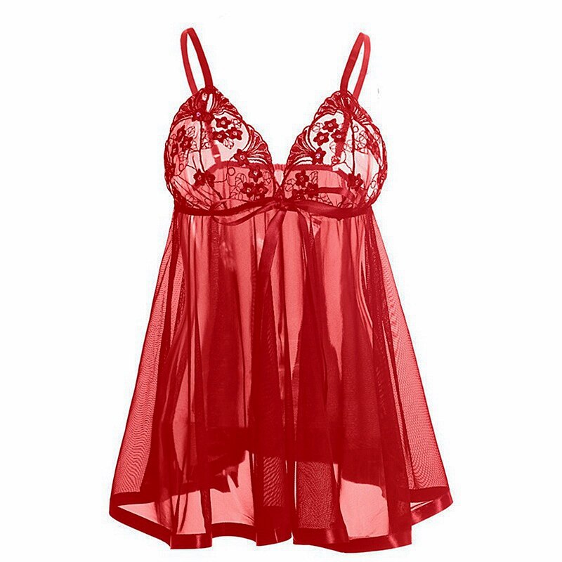 plus Size See Through Lingerie Night Gown