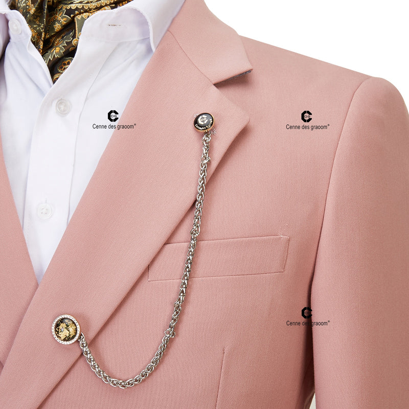 Pink Dapper  Style Coat Design with Metal Side Release Buckle