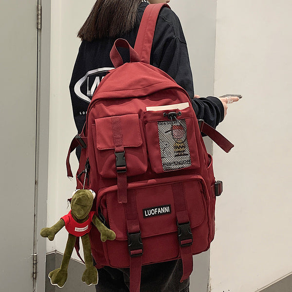 Unisex Nylon Student Backpack
