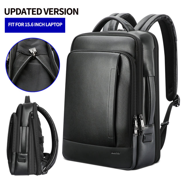 Men's Genuine Leather Laptop Backpack