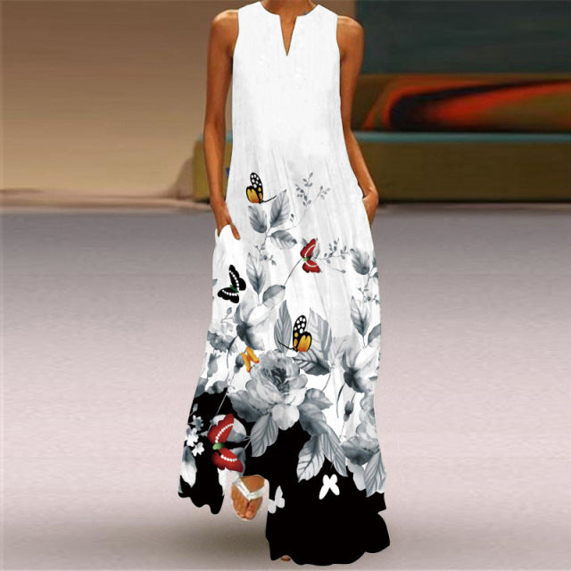 Movokaka Human Face Printed Dress