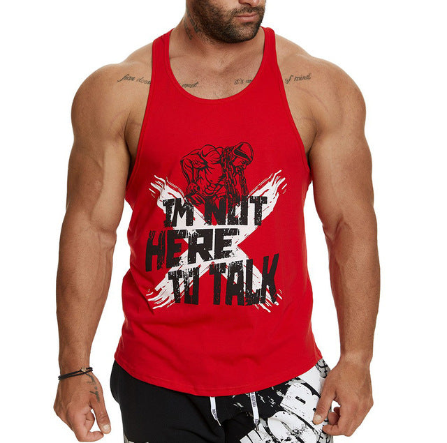 Men's Workout Tank Top in Red